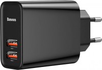 Photos - Charger BASEUS Speed Dual QC3.0 Quick Charger 2xUSB 30W 