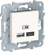 Photos - Socket Schneider New Unica NU501818 white