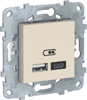 Photos - Socket Schneider New Unica NU501844 beige