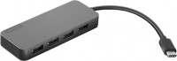 Photos - Card Reader / USB Hub Lenovo USB-C to 4 Port USB-A Hub 4X90X21427 