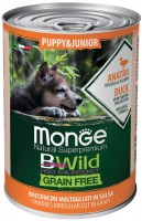 Photos - Dog Food Monge BWild GF Canned Puppy&Junior Duck 400 g 1