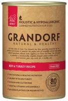 Photos - Dog Food Grandorf Adult Canned with Beef/Turkey 0.4 kg 