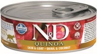 Photos - Cat Food Farmina Quinoa Canned Skin&Coat Quail 0.08 kg 