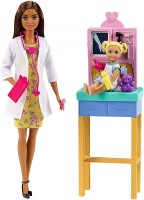 Photos - Doll Barbie Pediatrician Playset Brunette GTN52 