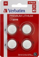 Photos - Battery Verbatim Premium  4xCR2016