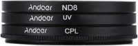 Photos - Lens Filter Andoer UV / CPL / ND8 62 mm