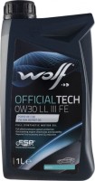 Photos - Engine Oil WOLF Officialtech 0W-30 LL-III FE 1 L