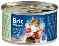 Photos - Cat Food Brit Premium Canned Turkey with Lamb 200 g 