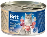 Photos - Cat Food Brit Premium Canned Chicken with Beef 
