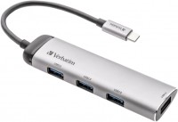 Card Reader / USB Hub Verbatim USB-C Multiport Hub Four port USB 3.2 Gen 1 