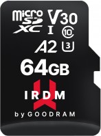 Memory Card GOODRAM microSD IRDM V30 UHS I U3 A2 64 GB