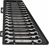 Tool Kit Milwaukee MAX BITE ratcheting metric combination spanner set 15 pc (4932464994) 