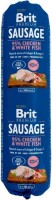Photos - Dog Food Brit Premium Sausage Chicken/White Fish 800 g 