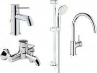 Photos - Bath Tap Set Grohe BauClassic 123869K 