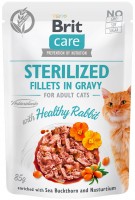 Photos - Cat Food Brit Care Sterilized Fillets in Gravy Rabbit 85 g 