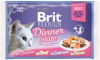 Photos - Cat Food Brit Premium Dinner Plate Jelly Pouch 4 pcs 