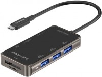 Photos - Card Reader / USB Hub Promate PrimeHub-Mini 