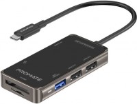 Photos - Card Reader / USB Hub Promate PrimeHub-Lite 