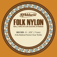 Photos - Strings DAddario Folk Nylon Ball End Single 028 