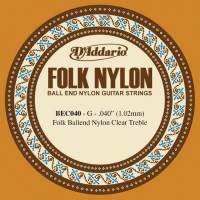 Photos - Strings DAddario Folk Nylon Ball End Single 040 