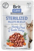 Photos - Cat Food Brit Care Sterilized Fillets in Jelly Duck 85 g 