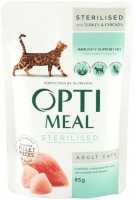 Photos - Cat Food Optimeal Adult Sterilised with Turkey Pouch  12 pcs