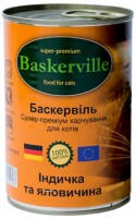 Photos - Cat Food Baskerville Cat Can with Turkey/Beef 400 g 