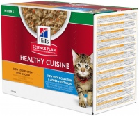 Photos - Cat Food Hills SP Healthy Cuisine Kitten Chicken/Fish  24 pcs