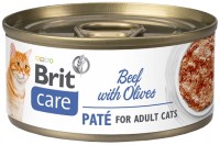 Photos - Cat Food Brit Care Pate Adult Beef with Olived 