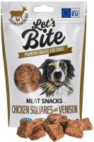 Photos - Dog Food Brit Lets Bite Meat Snacks Chicken Squares/Venison 80 g 