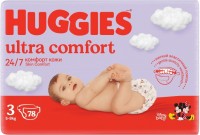 Photos - Nappies Huggies Ultra Comfort 3 / 78 pcs 