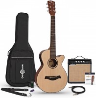 Acoustic Guitar Gear4music 3/4 Single Cutaway Electro Acoustic Guitar Amp Pack 