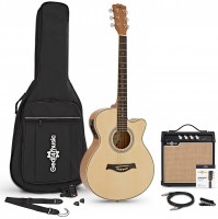 Photos - Acoustic Guitar Gear4music Single Cutaway Electro Acoustic Guitar Amp Pack 