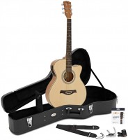Acoustic Guitar Gear4music Single Cutaway Electro Acoustic Guitar Gig Pack 