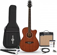 Photos - Acoustic Guitar Gear4music Compact Cutaway Electro-Travel Mahogany Guitar Amp Pack 