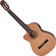 Photos - Acoustic Guitar Gear4music Deluxe Cutaway Left Handed Classical Electro Acoustic Guitar 