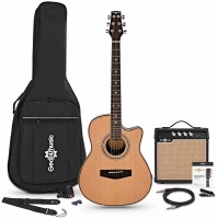 Acoustic Guitar Gear4music Roundback Electro Acoustic Guitar Amp Pack 