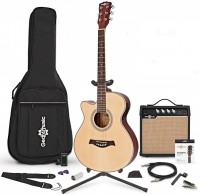 Acoustic Guitar Gear4music Single Cutaway Left Handed Electro Acoustic Guitar Complete Pack 