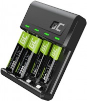 Battery Charger Green Cell VitalCharger + 2xAA 2000 mAh + 2xAAA 800 mAh 