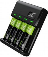 Battery Charger Green Cell VitalCharger + 4xAA 2000 mAh 