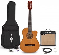 Acoustic Guitar Gear4music Thinline Electro Classical Guitar Amp Pack 