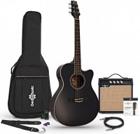 Photos - Acoustic Guitar Gear4music Thinline Cutaway Electro-Travel Guitar Amp Pack 