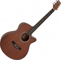 Acoustic Guitar Gear4music Single Cutaway Acoustic Guitar Sapele-Mahogany 