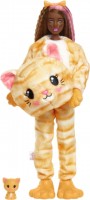 Doll Barbie Cutie Reveal Doll with Kitty Plush Costume and 10 Surprises HHG20 