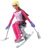 Doll Barbie Winter Sports Para Alpine Skier Brunette HCN33 