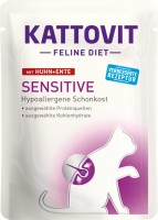 Cat Food Kattovit Sensitive Pouch with Chicken/Duck 