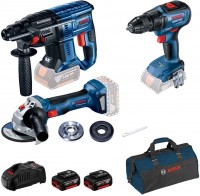 Photos - Power Tool Combo Kit Bosch GBH 180-LI + GSR 18V-50 + GWS 180-LI Professional 0615990M32 