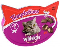 Photos - Cat Food Whiskas Temptations Cat Treats with Beef 60 g 