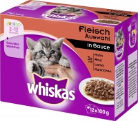 Photos - Cat Food Whiskas Junior Classic Selection in Sauce 12 pcs 