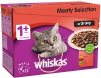 Photos - Cat Food Whiskas 1+ Meat Selection in Gravy 12 pcs 